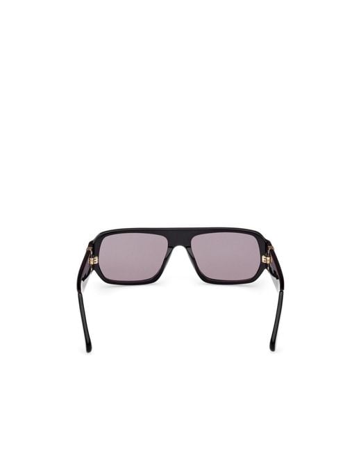 Gcds White Geometric Frame Sunglasses for men