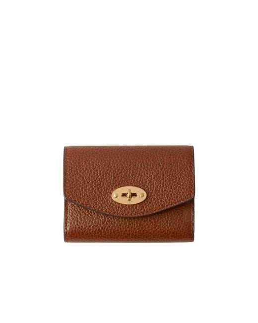 Mulberry Brown Turnlock Fastened Wallet