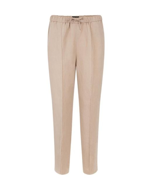 Fabiana Filippi Natural Elastic Waist Casual Pants