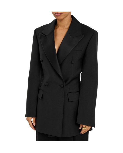 Rohe Black Hourglass Wool And Mohair-Blend Blazer
