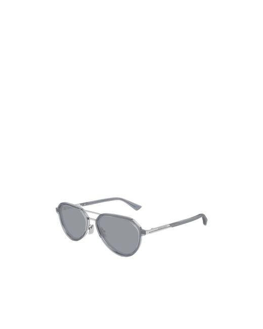 Bottega Veneta White Eyewear Aviator Sunglasses for men