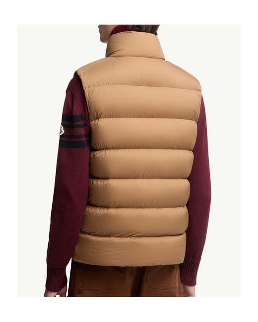 Moncler Brown Tibb Down Vest for men