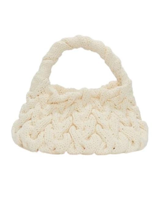 J.W. Anderson White Jw Anderson Cable Knit Tote Bag