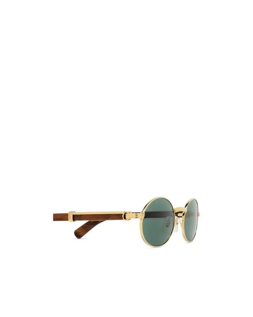 Cartier Green Giverny Oval Frame Sunglasses for men