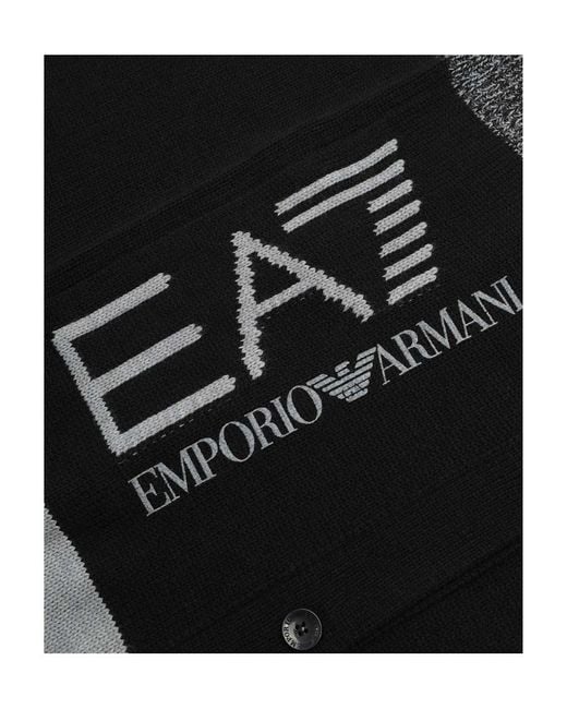 EA7 Gray Knitted Cardigan for men
