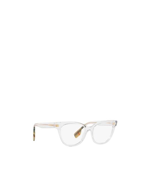 Burberry White Eyewear Cat-Eye Glasses
