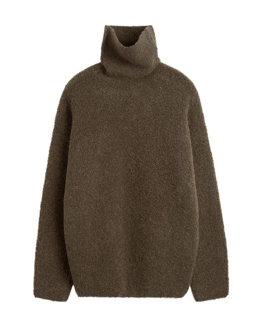 Totême Brown Totême Bouclé Turtleneck Jumper