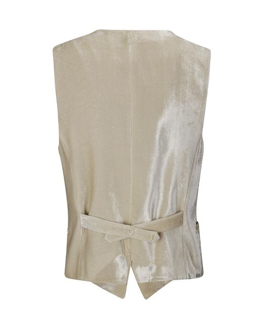 P.A.R.O.S.H. Gray Single-Breasted Velvet Gilet