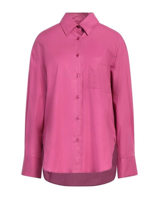 Isabel Marant Pink Solid Color Long-Sleeve Shirt
