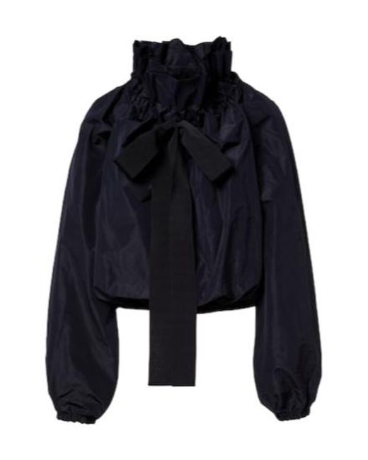 Patou Blue Gathered Blouse