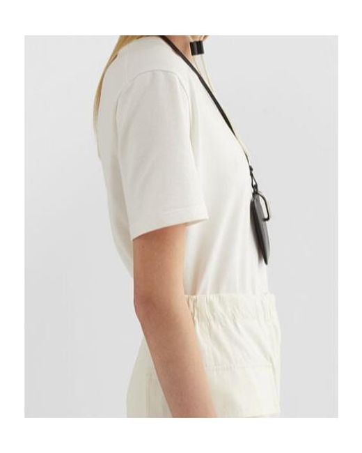 Jil Sander White Crewneck Logo Patch T-Shirt