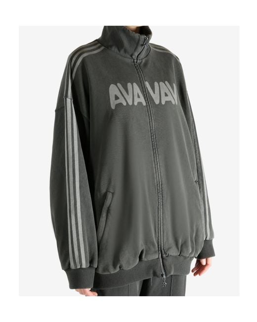 Adidas Gray Originals X Avavav Terry Zip-Up Track Jacket