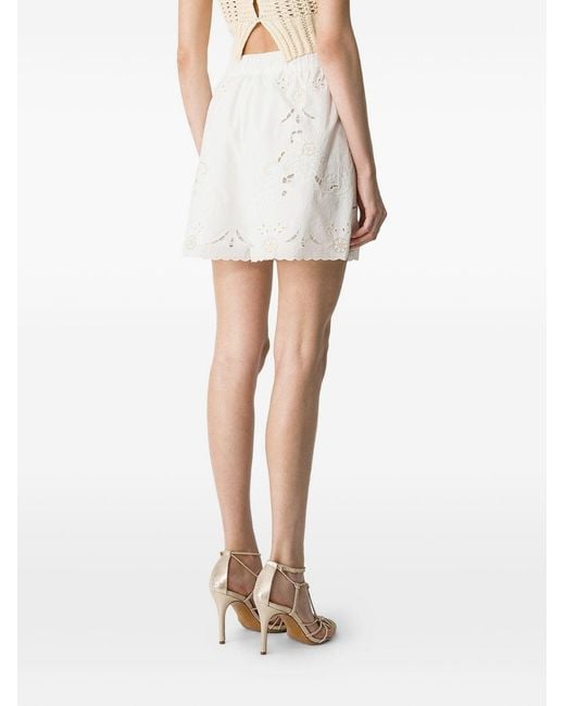 Forte_forte White Wide Leg Shorts
