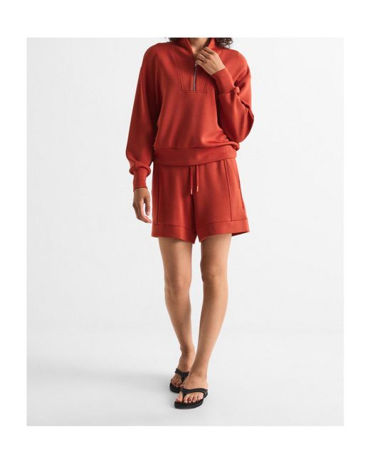 Varley Red Drawstring Shorts