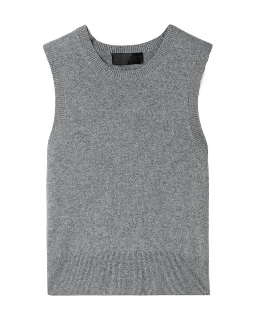 Nili Lotan Gray May Cropped Cashmere Tank