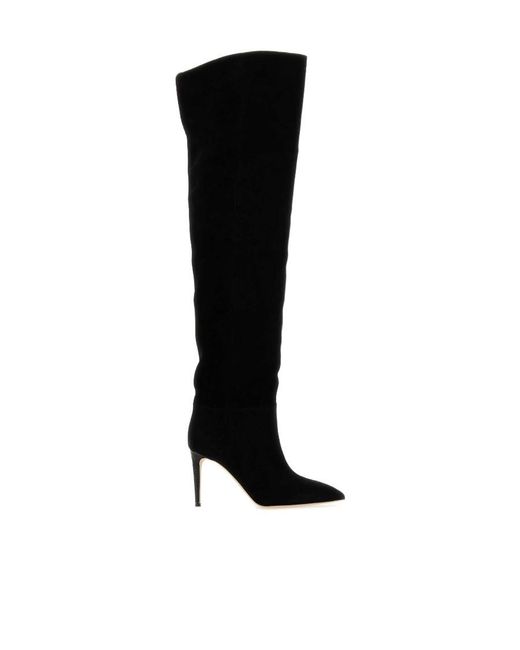 Paris Texas Black Stiletto Pointed Toe Boots
