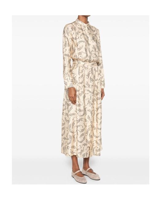 Forte_forte Natural Leopard-Print Midi Dress