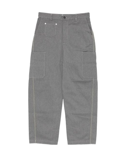 Givenchy Gray Couture Seam Cargo Trousers for men