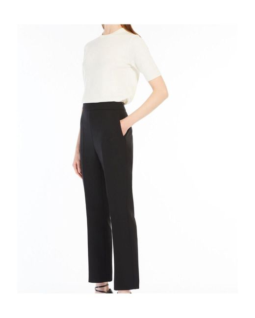 Max Mara White Crewneck Knitted Top