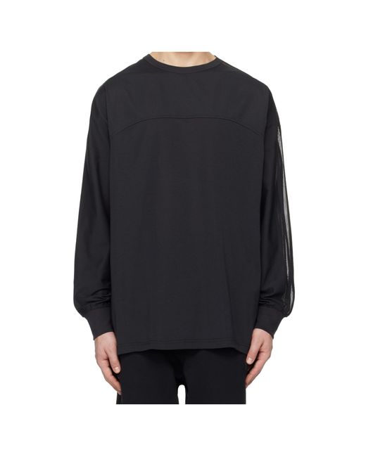 Y-3 Mesh Stripes Long Sleeve Tee in Black for Men | Lyst