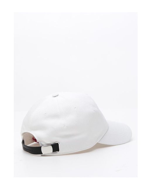 McQueen White Logo Embroidered Baseball Cap for men