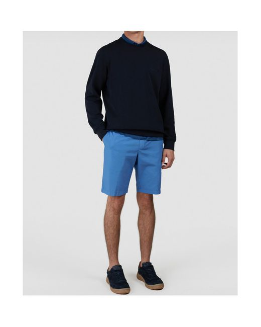 Paul & Shark Blue X-Soft Sweatshirt With Maxi Sharks Print for men