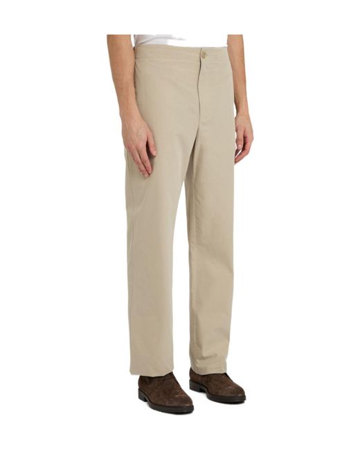Tod's Natural Straight-Leg Cotton-Blend Trousers for men