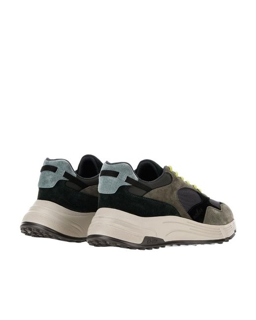 Hogan Black Hyperlight Panelled Lace-Up Sneakers for men