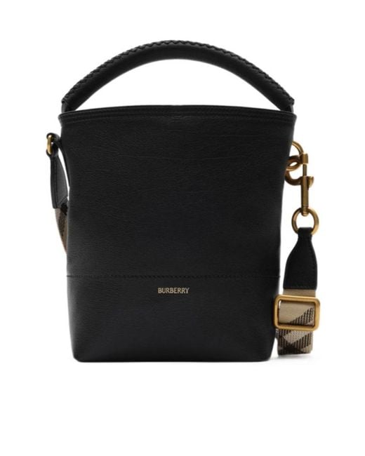 Burberry Black Mini B Clip Bucket Bag