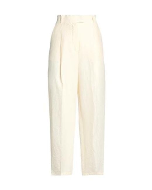 Max Mara White High-Waisted Straight-Leg Pants