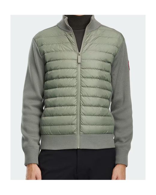 Canada Goose Green Hybridge Knit Jacket for men