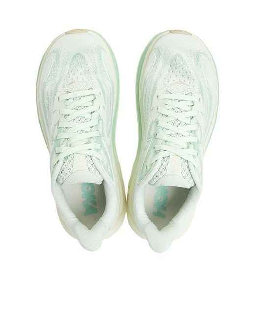 Hoka One One Blue Clifton 10 Lace-Up Sneakers