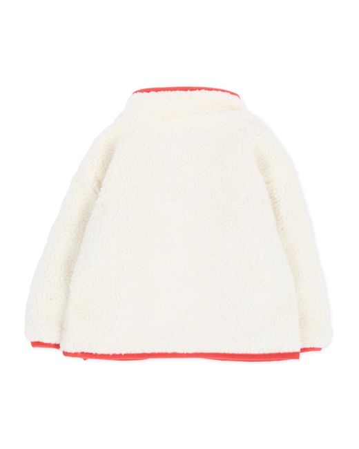 Stella McCartney White Heart-Patch Fleece Jacket