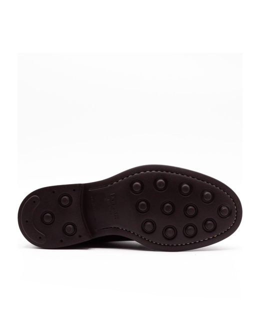 Doucal's Black Round-Toe Derby Shoes for men