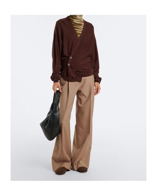 Lemaire Brown Wool-Blend Cardigan