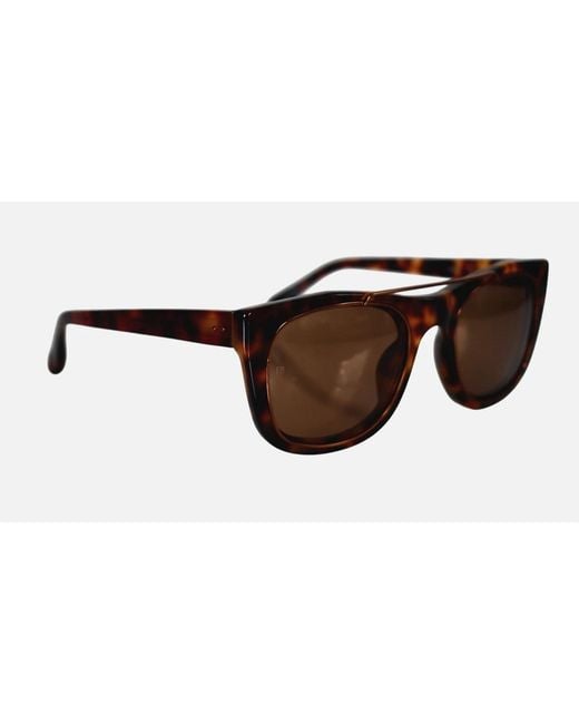 Linda Farrow Brown Full-Frame Sunglasses With Tinted Lenses for men