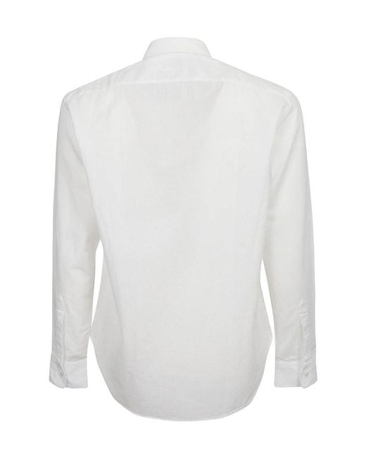 Aspesi White Buttoned Long-Sleeved Shirt for men