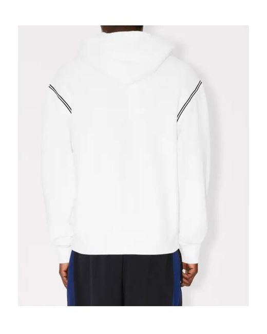 KENZO White 'Boke Flower 2.0' Embroidered Hoodie for men