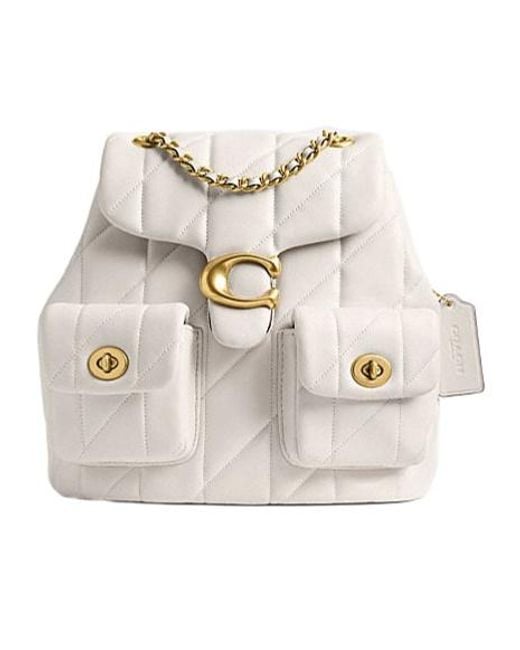 COACH Natural Tabby Logo Backpack