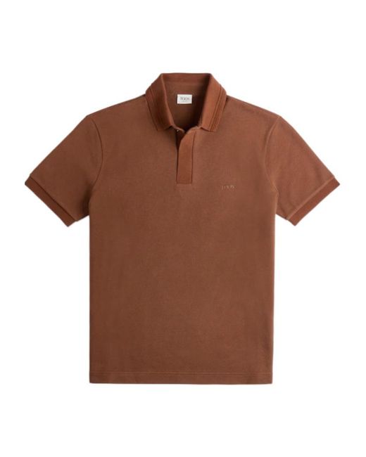 Tod's Brown Cotton Polo Shirt for men