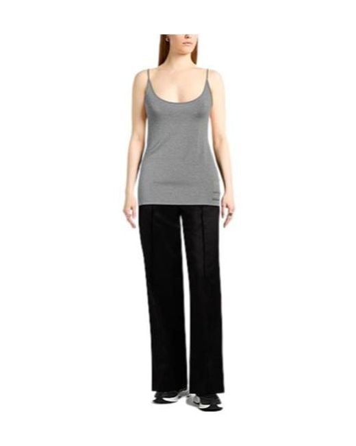 Burberry Gray Solid Color Sleeveless T-Shirt