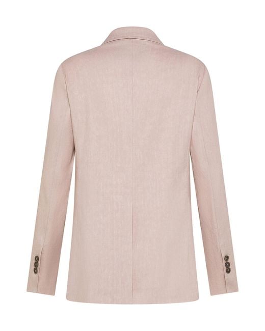 Seventy Natural Double-Breasted Blazer