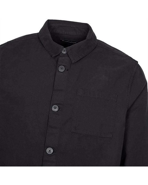 Barbour Blue Logo-Tag Cotton Shirt for men