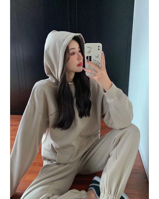 CHARLIE LUCIANO Natural Logo Hooded Hooded Hoodie for men