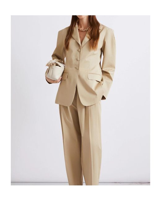 Marella Natural Structured Gabardine Blazer