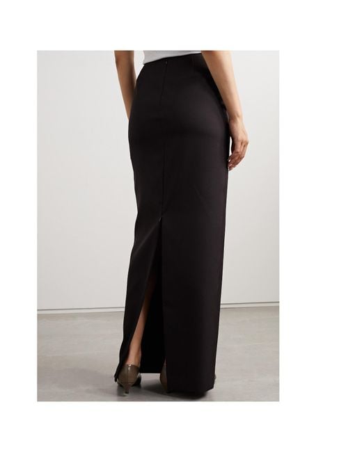 The Row Black Bartelle Wool Extra-Long Skirt