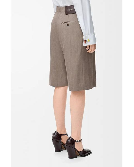 Loewe Gray Belted Shorts