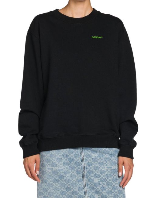 Off-White c/o Virgil Abloh Black Blurred Arrow Reg Crewneck Multico