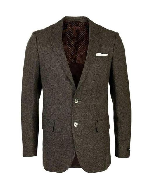 Boss Multicolor Lapel Suit Jacket for men