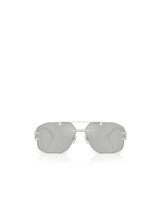 Versace White Pilot-Frame Sunglasses for men